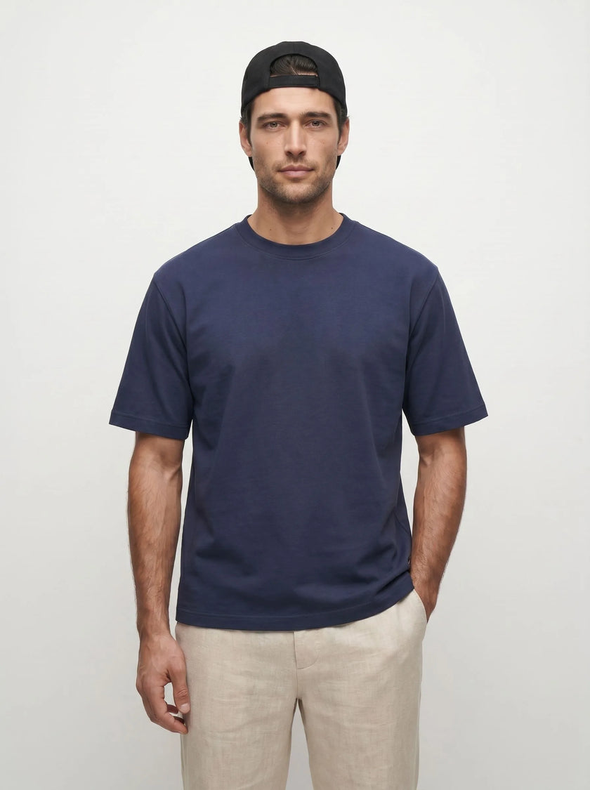 BVM TP TEE 002 NVY 03 half body front
